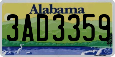 AL license plate 3AD3359