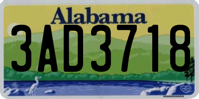 AL license plate 3AD3718