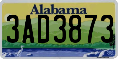 AL license plate 3AD3873