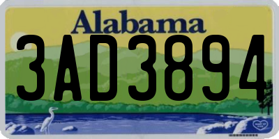 AL license plate 3AD3894