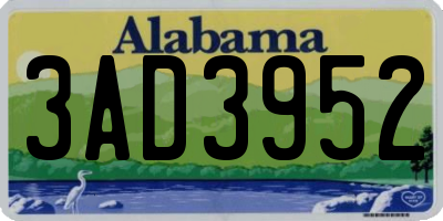 AL license plate 3AD3952