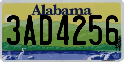 AL license plate 3AD4256