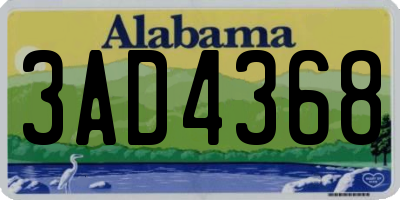 AL license plate 3AD4368