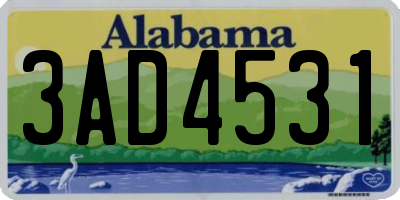AL license plate 3AD4531