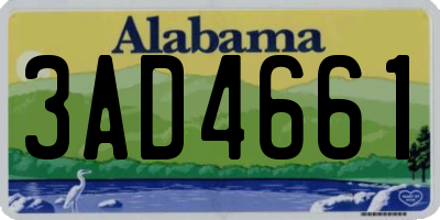 AL license plate 3AD4661