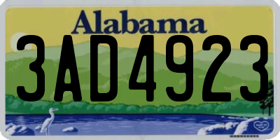 AL license plate 3AD4923