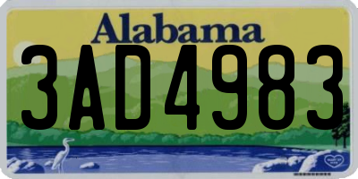 AL license plate 3AD4983