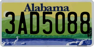AL license plate 3AD5088