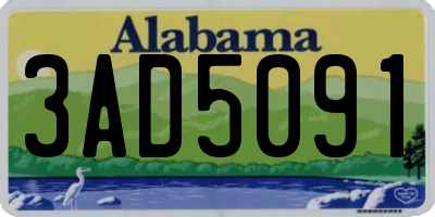 AL license plate 3AD5091