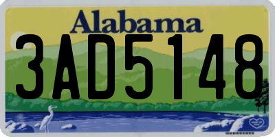 AL license plate 3AD5148