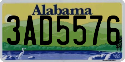 AL license plate 3AD5576