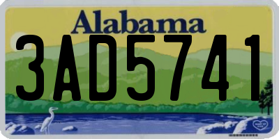 AL license plate 3AD5741