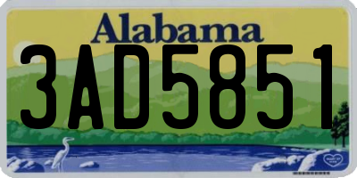 AL license plate 3AD5851