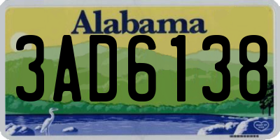 AL license plate 3AD6138