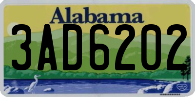 AL license plate 3AD6202