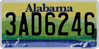 AL license plate 3AD6246