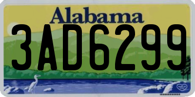 AL license plate 3AD6299