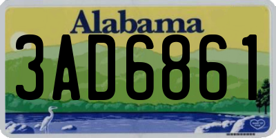 AL license plate 3AD6861