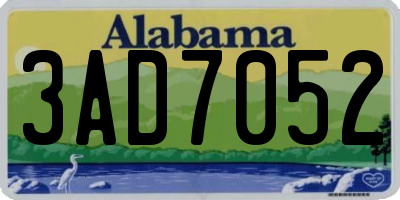 AL license plate 3AD7052
