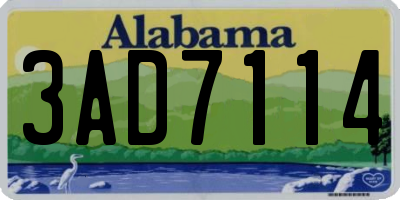 AL license plate 3AD7114
