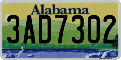 AL license plate 3AD7302