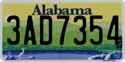 AL license plate 3AD7354