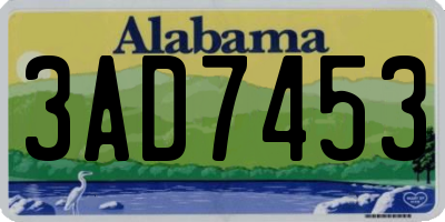 AL license plate 3AD7453