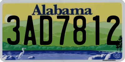AL license plate 3AD7812