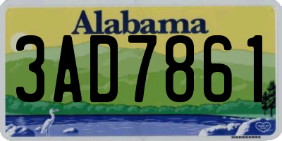 AL license plate 3AD7861