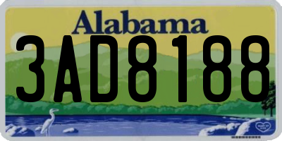 AL license plate 3AD8188