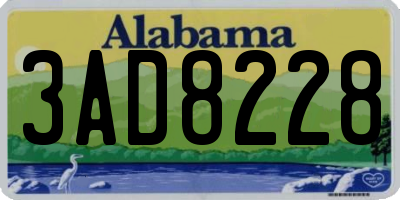 AL license plate 3AD8228