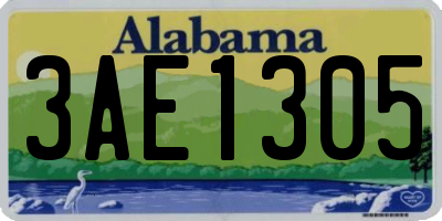 AL license plate 3AE1305