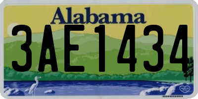 AL license plate 3AE1434