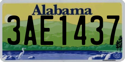 AL license plate 3AE1437
