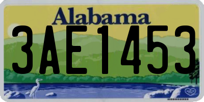 AL license plate 3AE1453