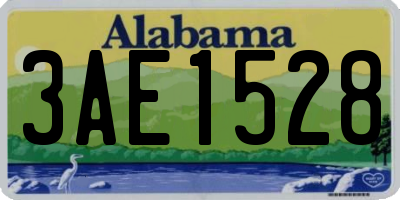 AL license plate 3AE1528