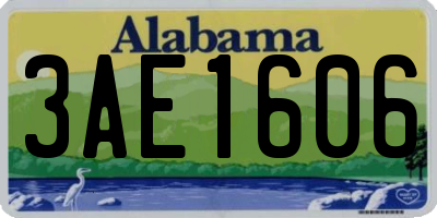 AL license plate 3AE1606