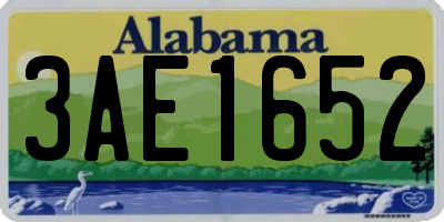 AL license plate 3AE1652
