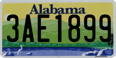 AL license plate 3AE1899
