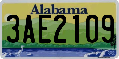 AL license plate 3AE2109