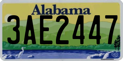 AL license plate 3AE2447