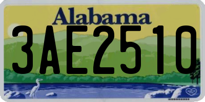 AL license plate 3AE2510