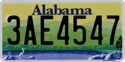 AL license plate 3AE4547