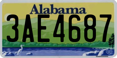 AL license plate 3AE4687