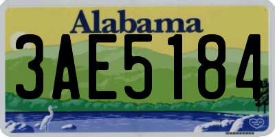 AL license plate 3AE5184