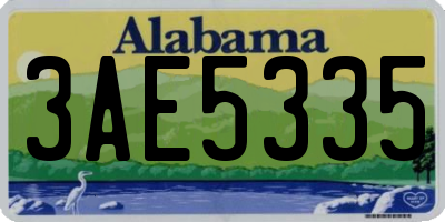 AL license plate 3AE5335