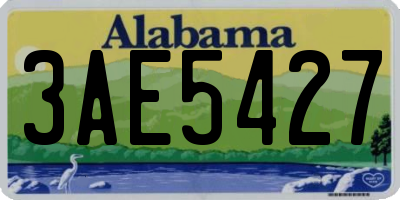 AL license plate 3AE5427