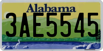 AL license plate 3AE5545