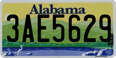 AL license plate 3AE5629