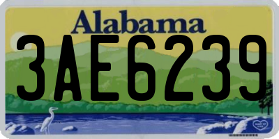 AL license plate 3AE6239